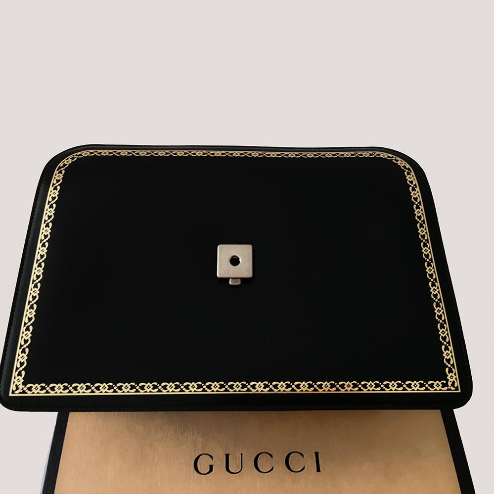 Gucci Thiara Black Leather Bamboo Top Handle Shoulder Bag 2018 For Sale 7