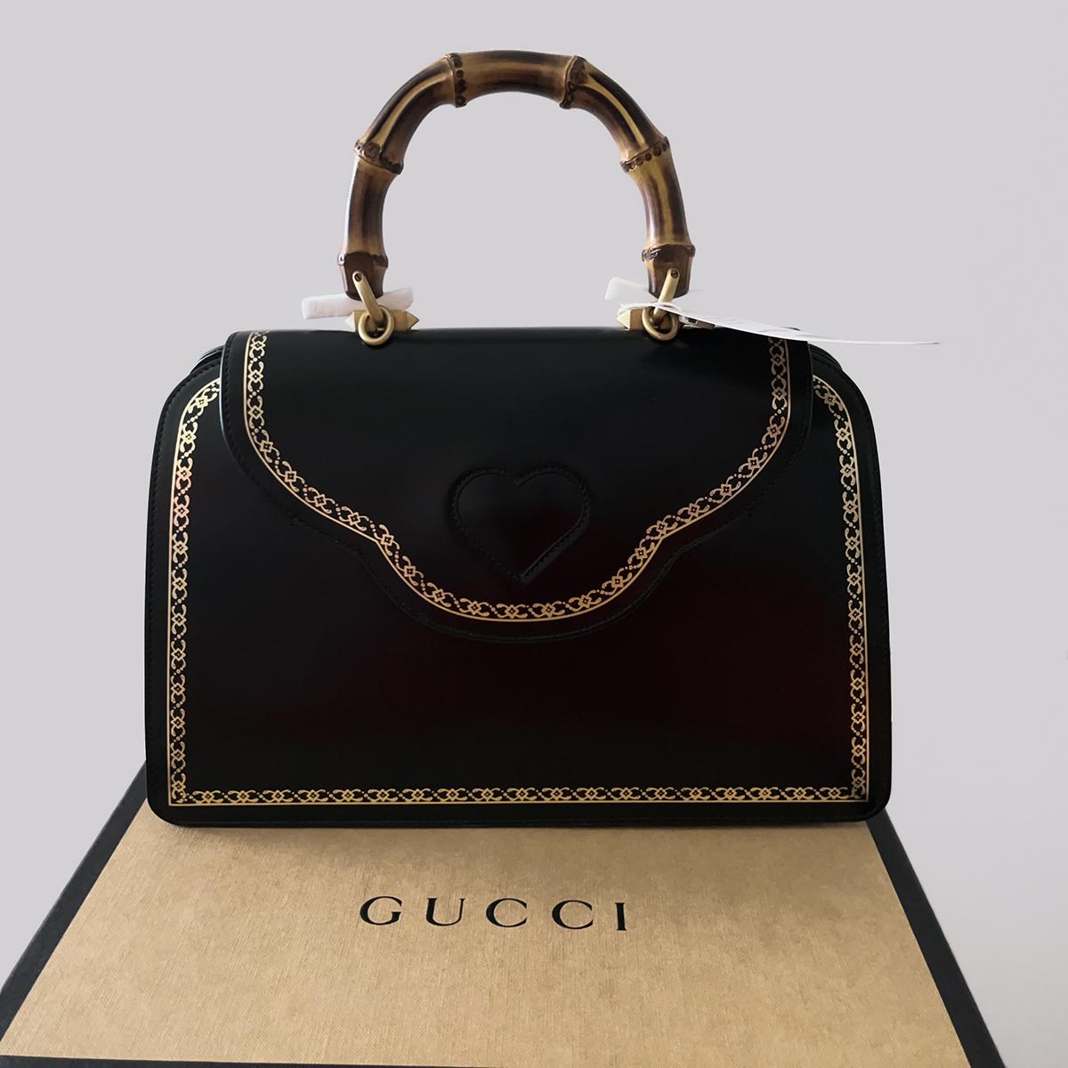 Gucci Thiara Black Leather Bamboo Top Handle Shoulder Bag 2018 For Sale 1