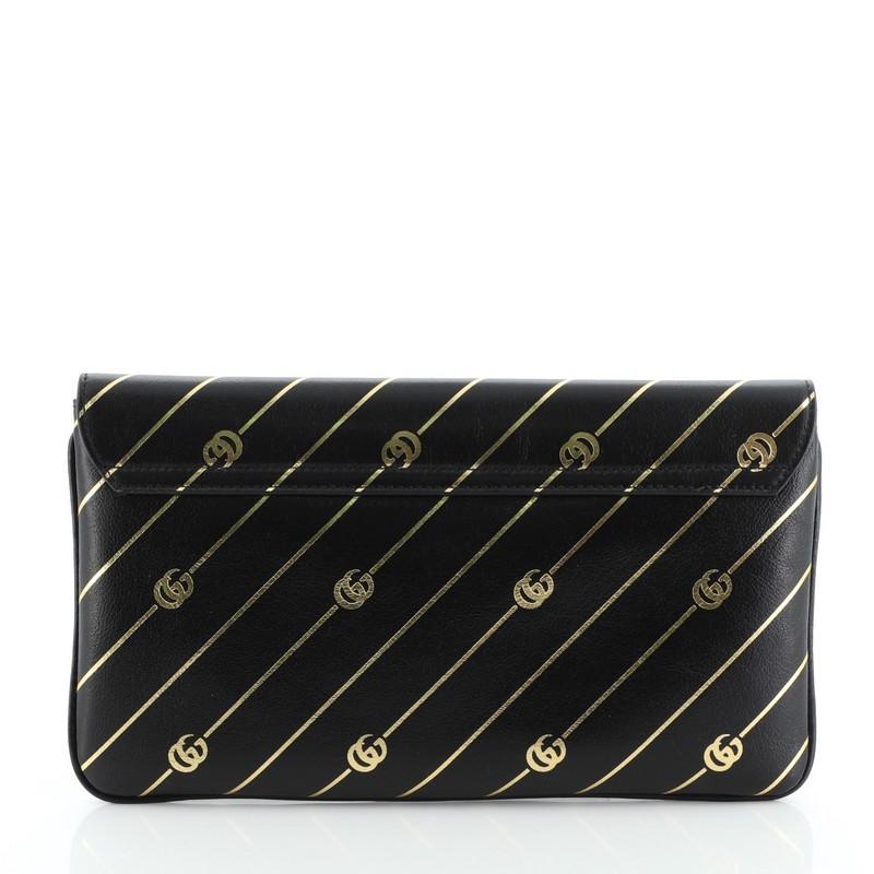 Gucci Thiara Broadway Envelope Clutch Printed Leather In Good Condition In NY, NY