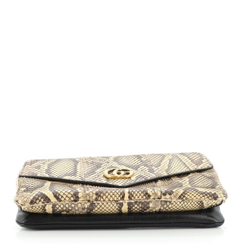 Gucci Thiara Double Shoulder Bag Python and Leather Medium In Good Condition In NY, NY