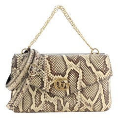  Gucci Thiara Double Shoulder Bag Python and Leather Medium