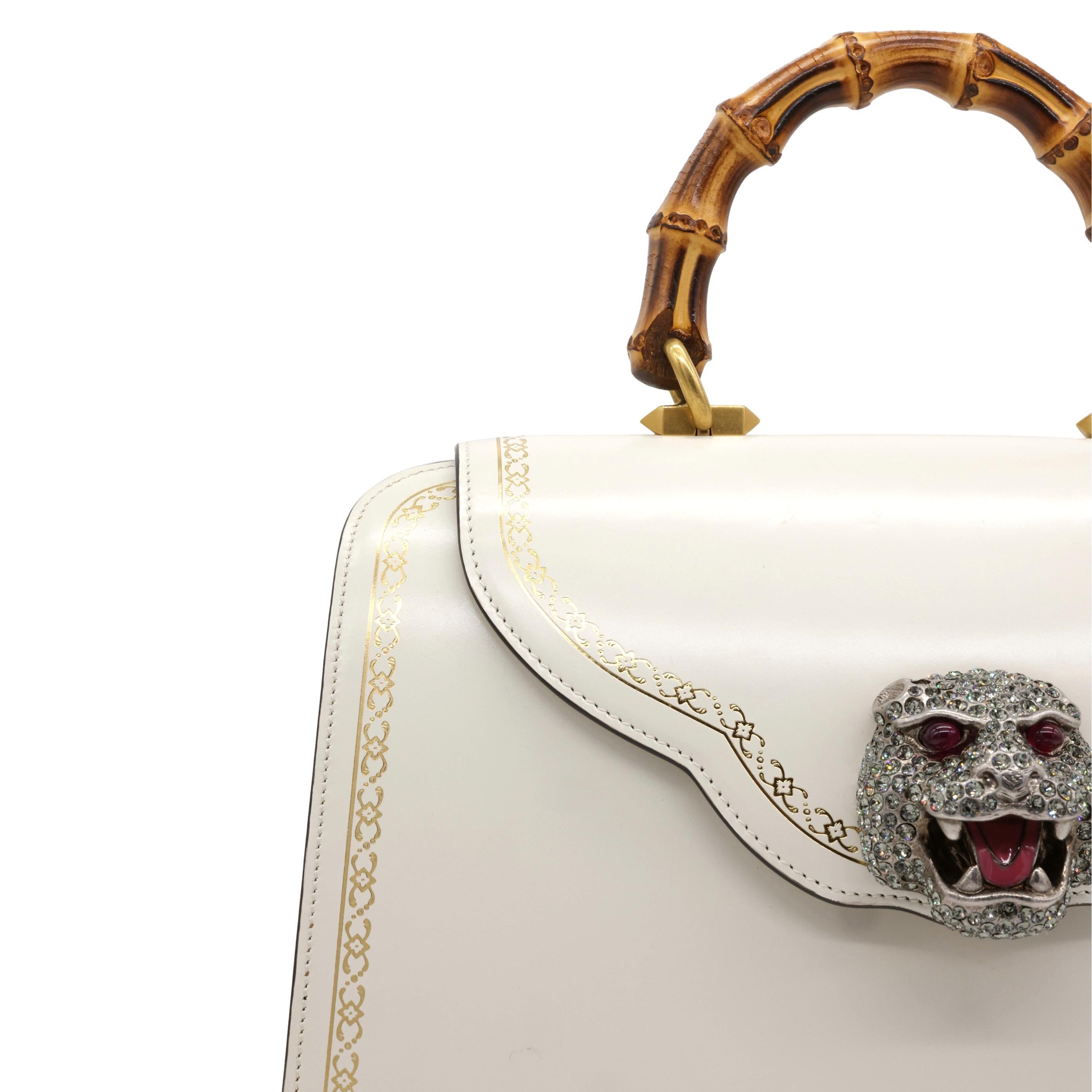 Gucci Thiara White Leather Bamboo Medium Top Handle Shoulder Bag, 2018. 5