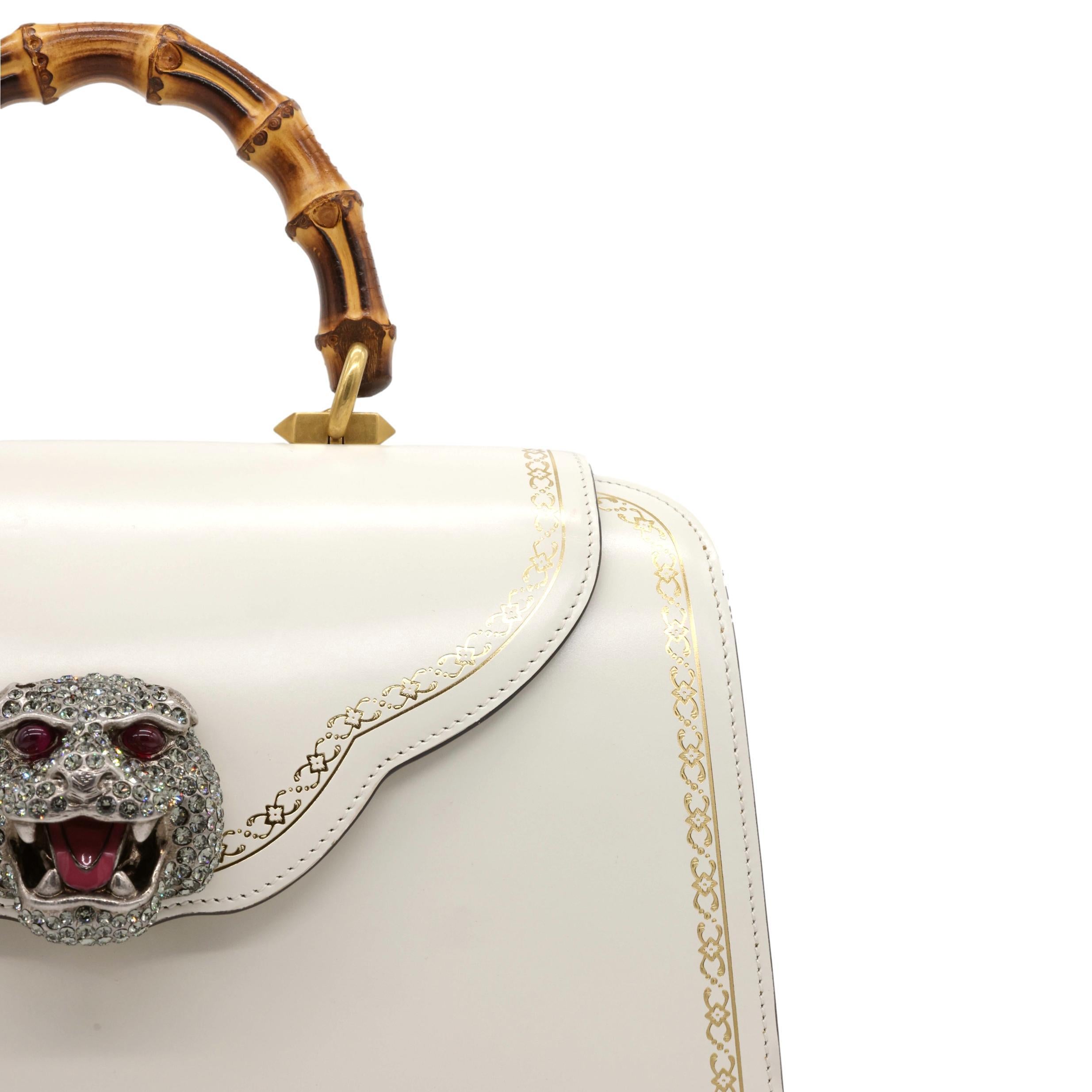 Gucci Thiara White Leather Bamboo Medium Top Handle Shoulder Bag, 2018. 6