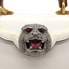 Gucci Thiara White Leather Bamboo Mini Top Handle Shoulder Bag, 2018.