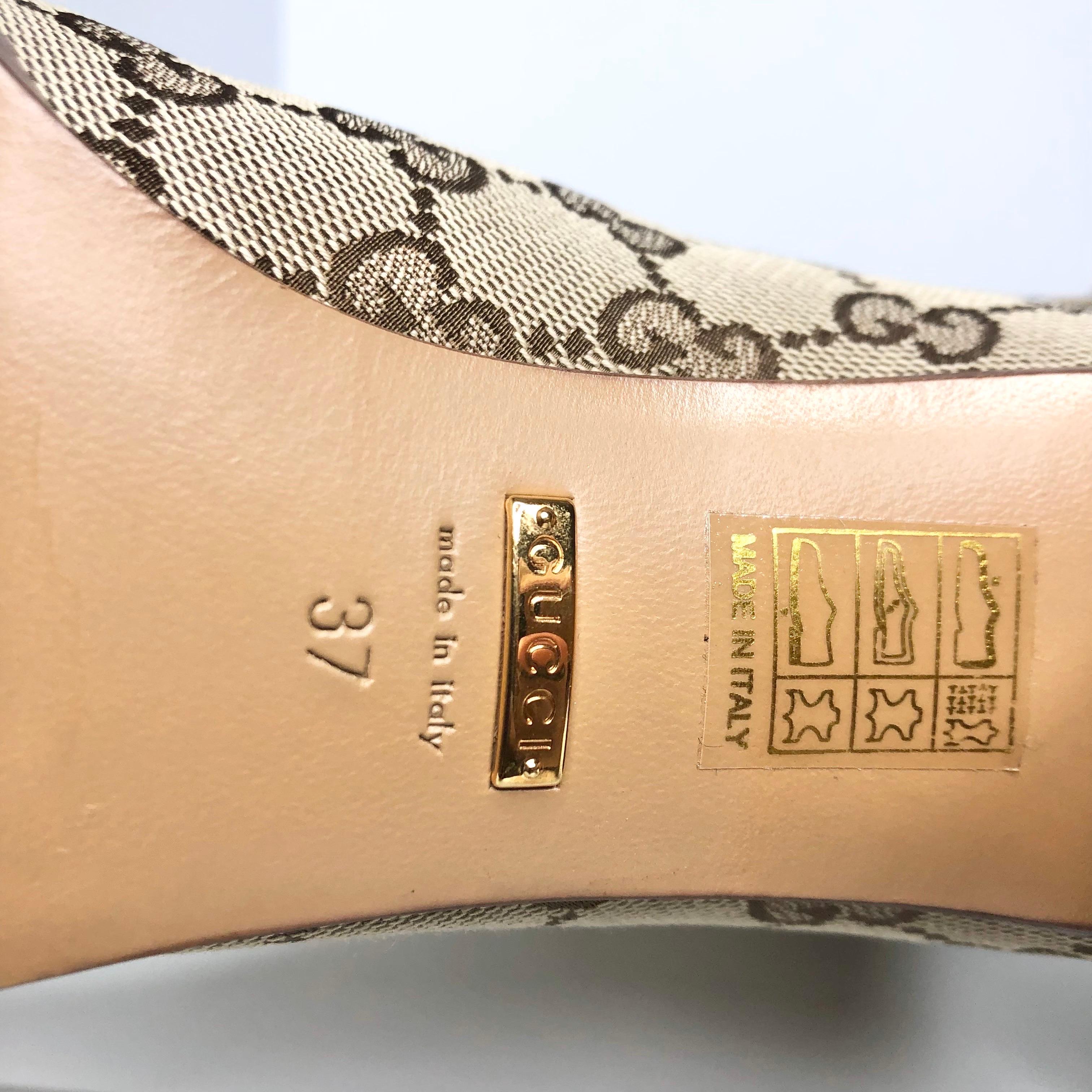 Gucci Thigh High GG Monogram Slouch Heeled Boots 37 4