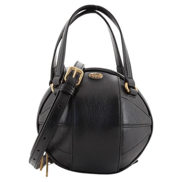Gucci Black Leather Large New Bamboo Tassel Top Handle bag at 1stDibs