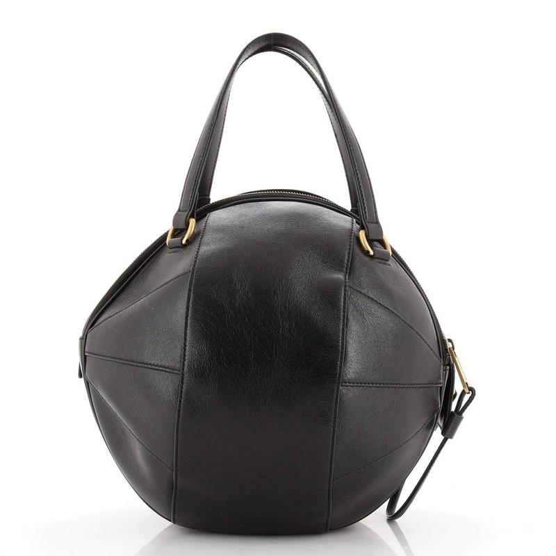 Gucci Tifosa Basketballtasche aus Leder Klein (Schwarz)