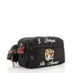 Gucci Tiger Belt Bag Embroidered Techno Canvas