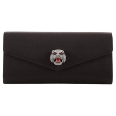 Gucci Tiger Broadway Envelope Clutch Satin with Crystals