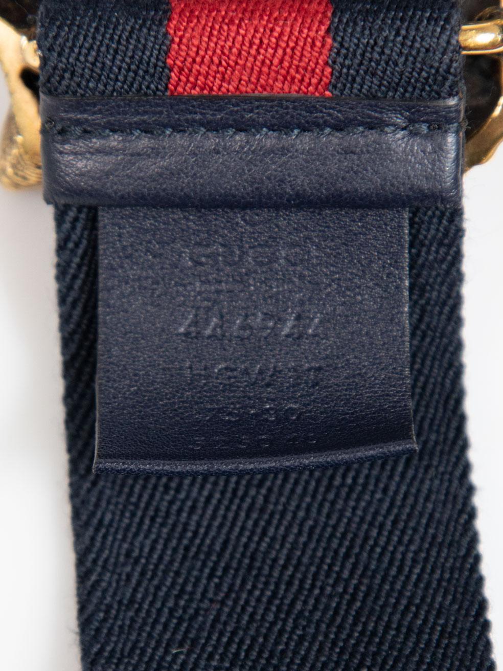 Gucci Tiger Buckle Canvas Belt 1