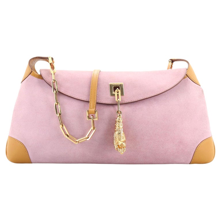 Gucci Tiger Charm Shoulder Bag Suede at 1stDibs