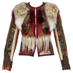 Tiger bestickte Wildleder- und Pelzjacke von Gucci, 2015