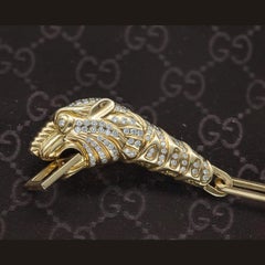 Gucci Tiger Head Bracelet in Gold with Diamonds
