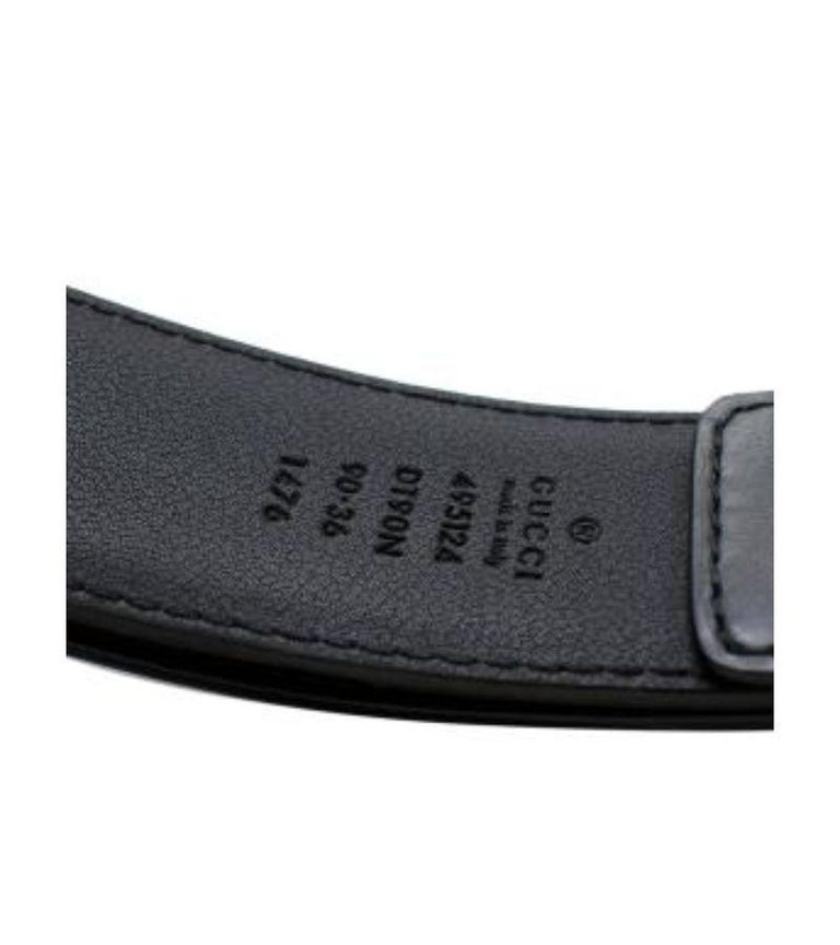 Tom Ford for Gucci Black Leather Gold Tiger Head Belt main image 0