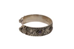Gucci Tiger Head Le Marche Des Merveilles Bracelet 18 .925 Silver Bangle