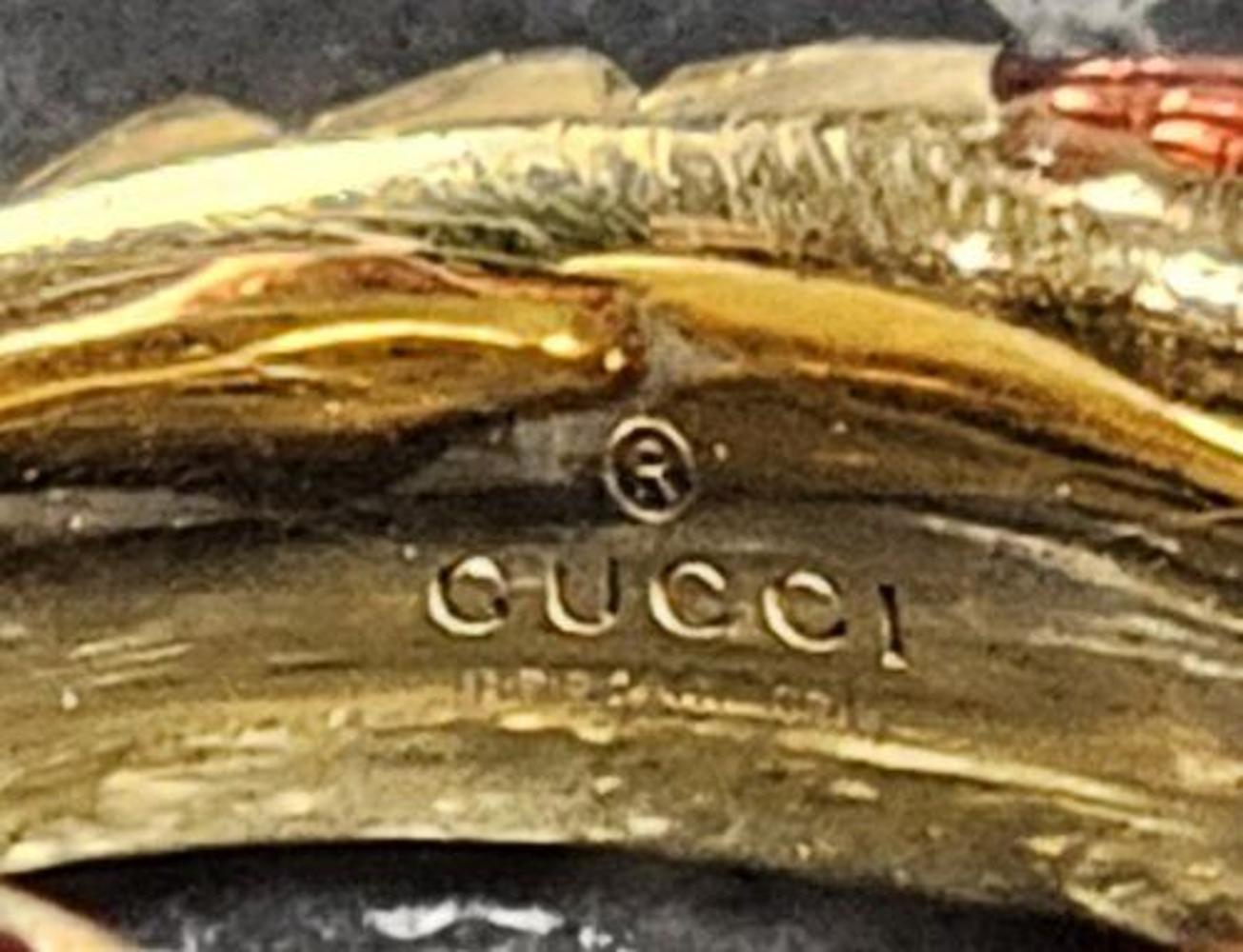 Gucci Tiger Ring Red Enamel Diamond  Le Marche Des Merveilles Sz 7 For Sale 2