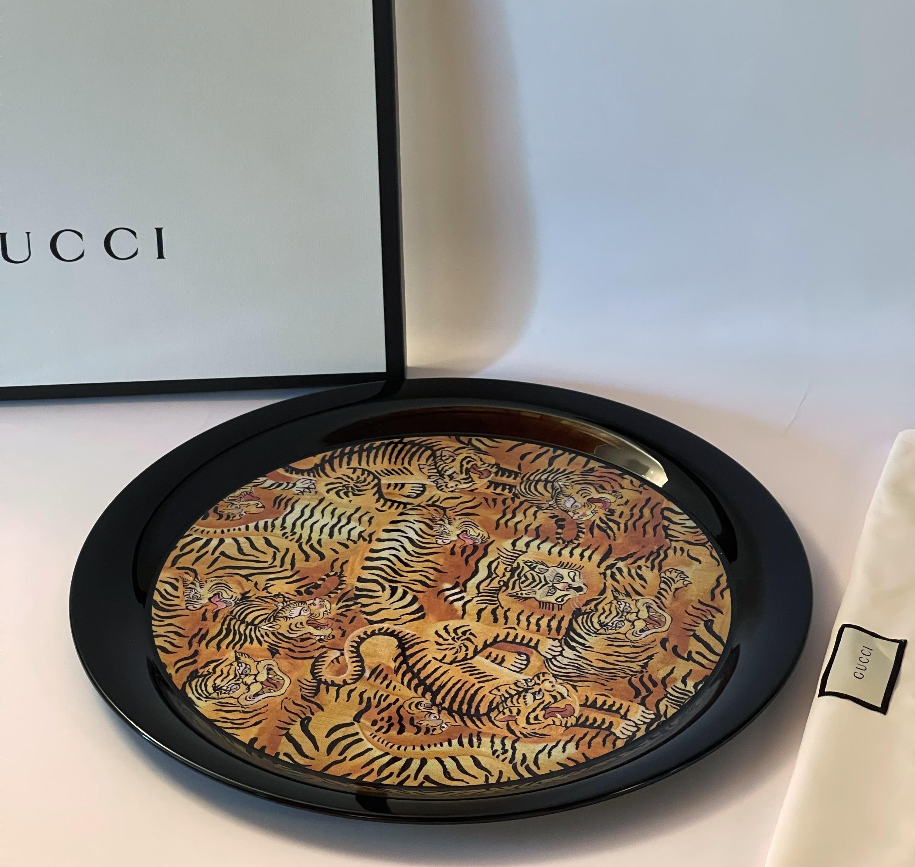 Gucci Tigers Tray, 2 Available In Excellent Condition For Sale In Los Angeles, CA
