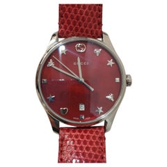 Vintage Gucci Timeless Cherry Red Watch 