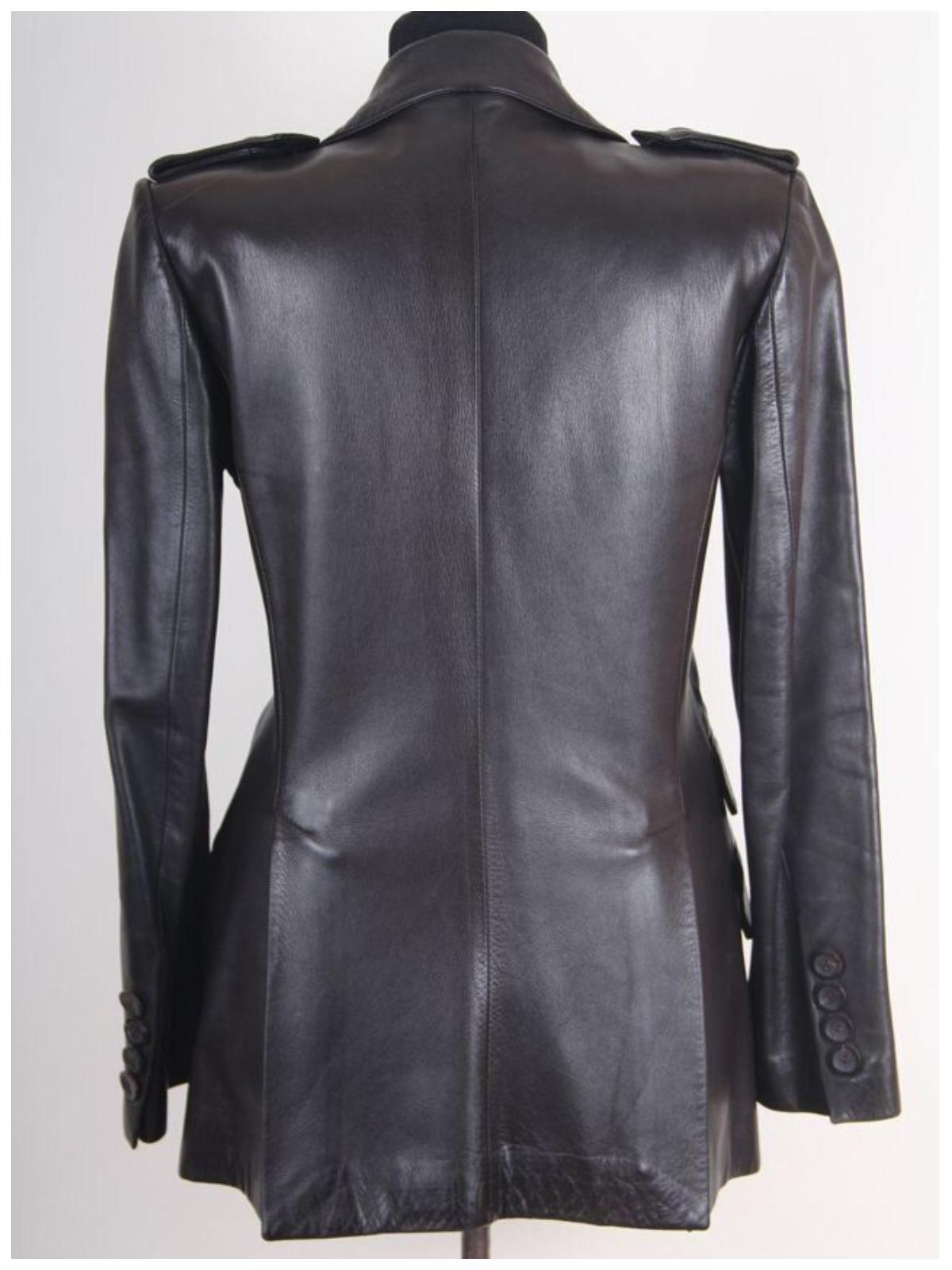 Gucci & Tom Ford 1996 fall / autumn leather blazer jacket. 6