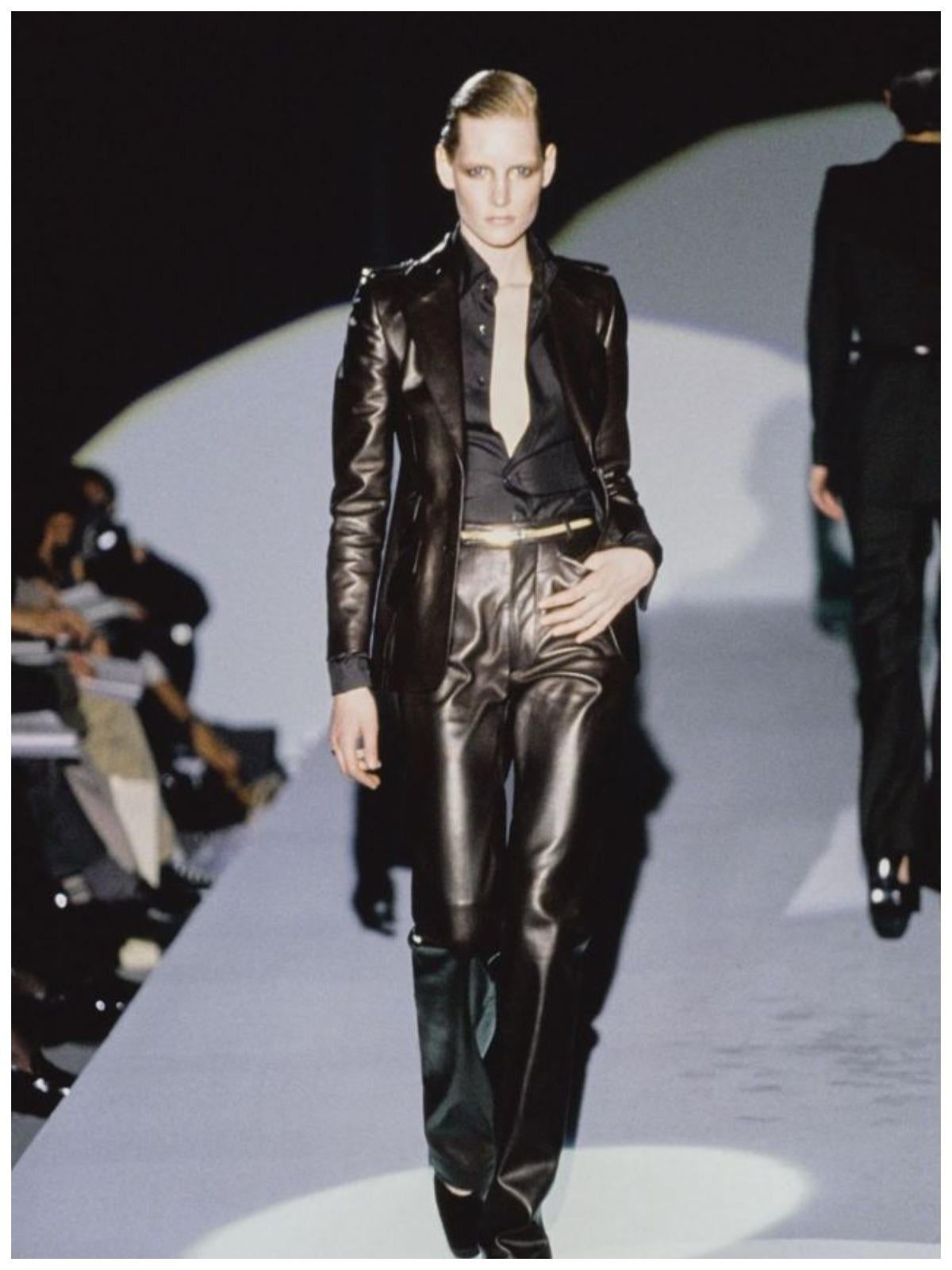 Gucci and Tom Ford 1996 fall / autumn leather blazer jacket Gucci and Tom Ford 1996 fall / autumn leather blazer jacket