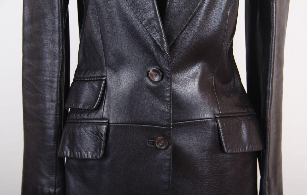 Gucci & Tom Ford 1996 fall / autumn leather blazer jacket. In Good Condition In Алматинский Почтамт, KZ