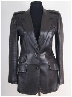 Gucci & Tom Ford 1996 fall / autumn leather blazer jacket.