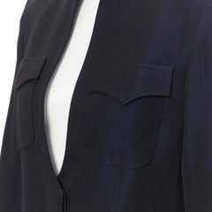 GUCCI TOM FORD 1996 wool stand collar military flap pocket blazer set IT42 M