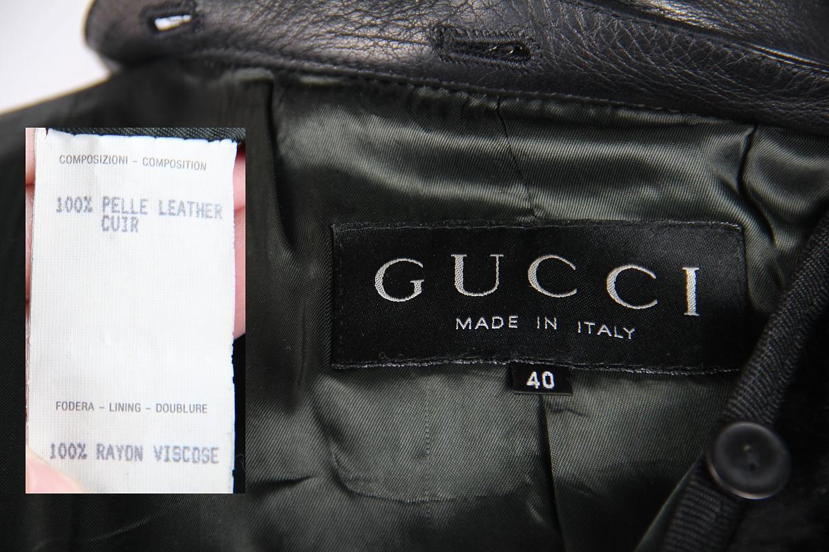 Gucci Tom Ford 1997 Cappotto in pelle con pelliccia In condizioni buone in vendita a Алматинский Почтамт, KZ