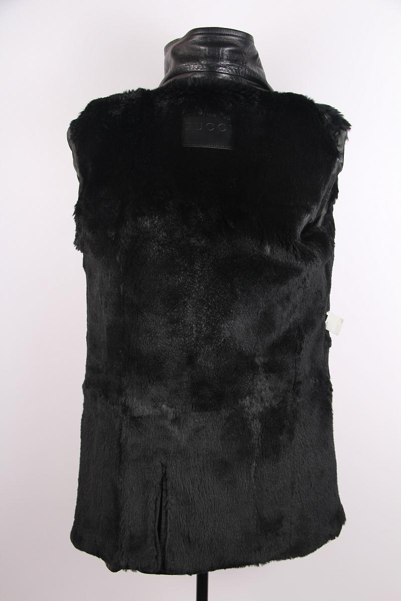 Gucci Tom Ford 1997 Cappotto in pelle con pelliccia in vendita 3