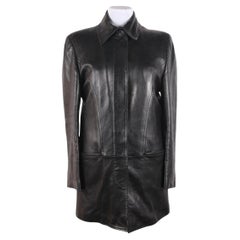 Gucci Tom Ford 1997 Manteau en cuir avec fourrure