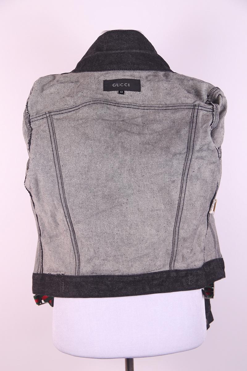 Gucci Tom Ford 1998 Denim Jacket  In Black 42 IT For Sale 6