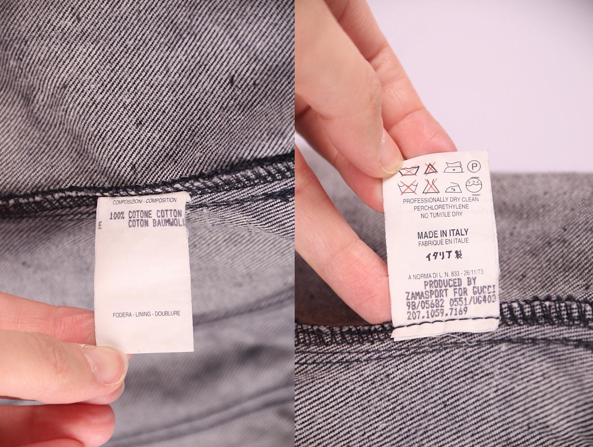 Gucci Tom Ford 1998 Denim Jacket  In Black 42 IT For Sale 8