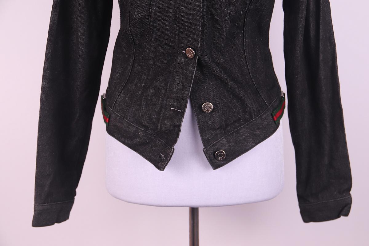 Gucci Tom Ford 1998 Denim Jacket  In Black 42 IT In Good Condition For Sale In Алматинский Почтамт, KZ