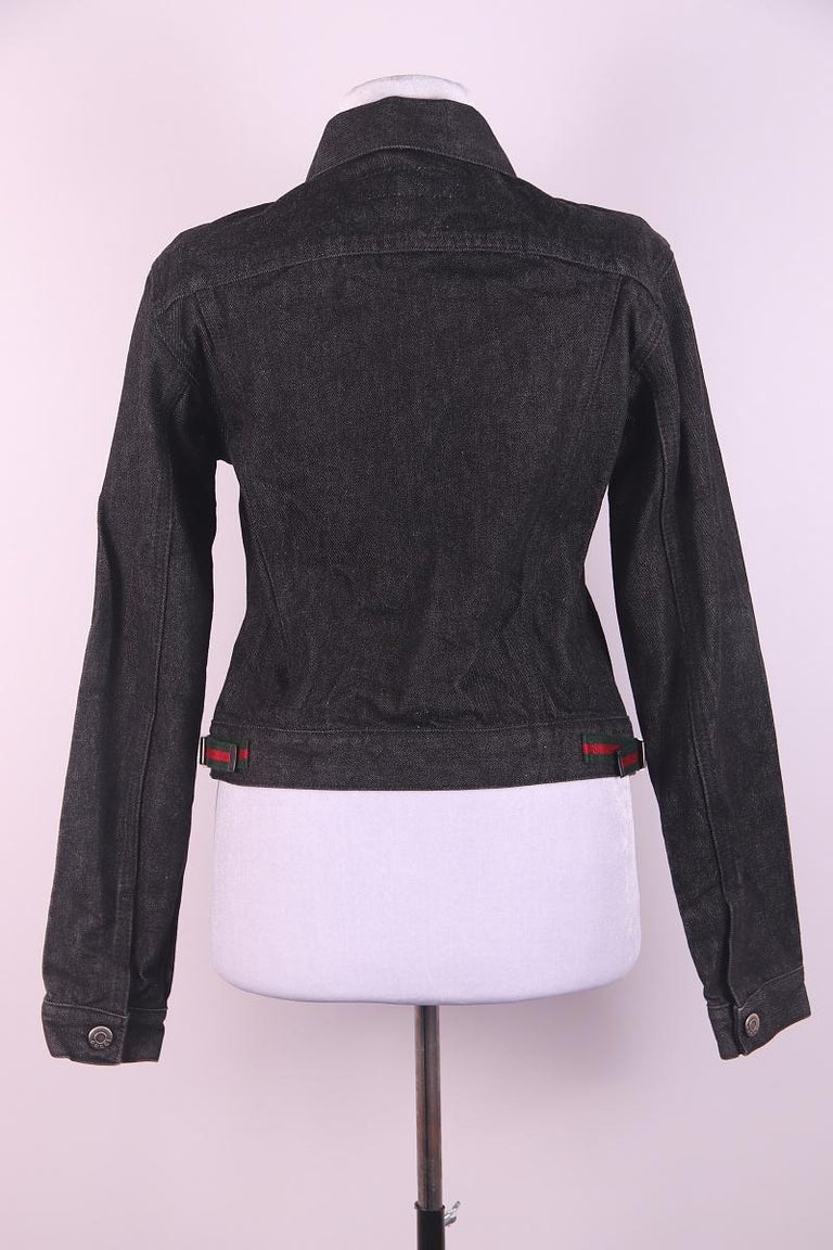 Gucci Tom Ford 1998 Denim Jacket In Black 42 IT For Sale at 1stDibs