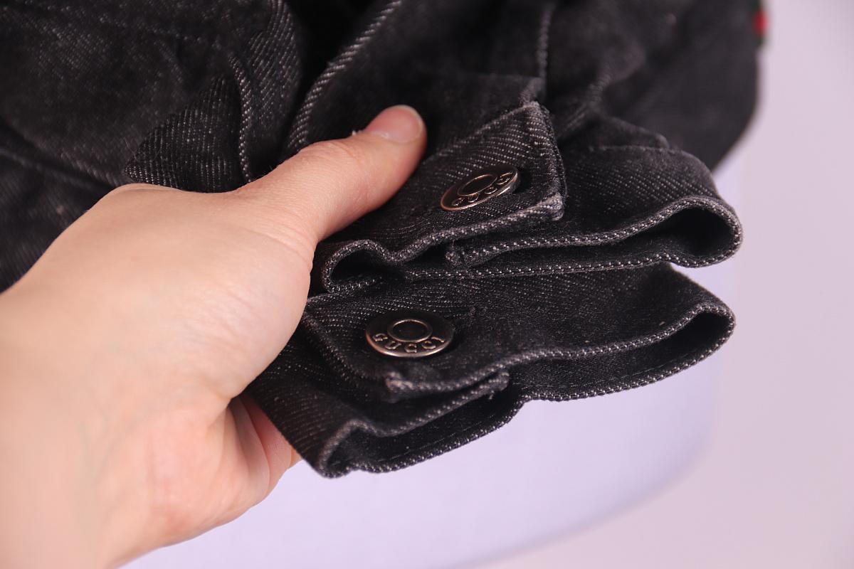 Gucci Tom Ford 1998 Denim Jacket  In Black 42 IT For Sale 2
