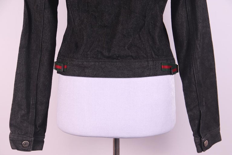 Gucci Tom Ford 1998 Denim Jacket In Black 42 IT For Sale at 1stDibs