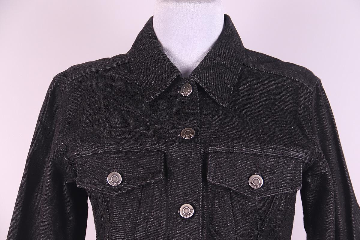 Gucci Tom Ford 1998 Denim Jacket  In Black 42 IT For Sale 5