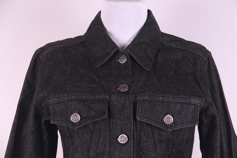 ジャケット・アウター GUCCI Tom Ford 1998 Black Denim Jacket Gucci Tom Ford 1998 Denim Jacket In Black 42 IT For Sale at