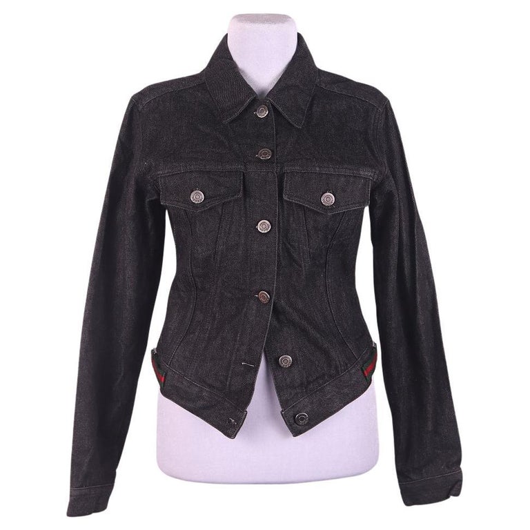 Gucci Tom Ford 1998 Denim Jacket In Black 42 IT For Sale at 1stDibs