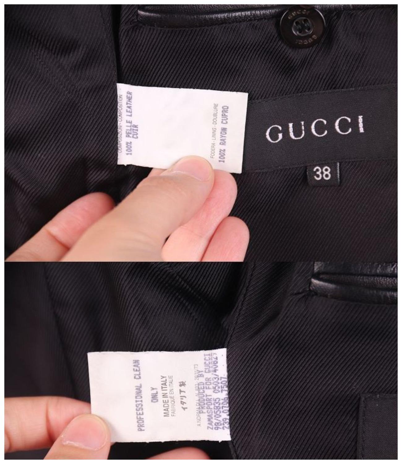 Veste en cuir Gucci Tom Ford 1998 Pour femmes en vente