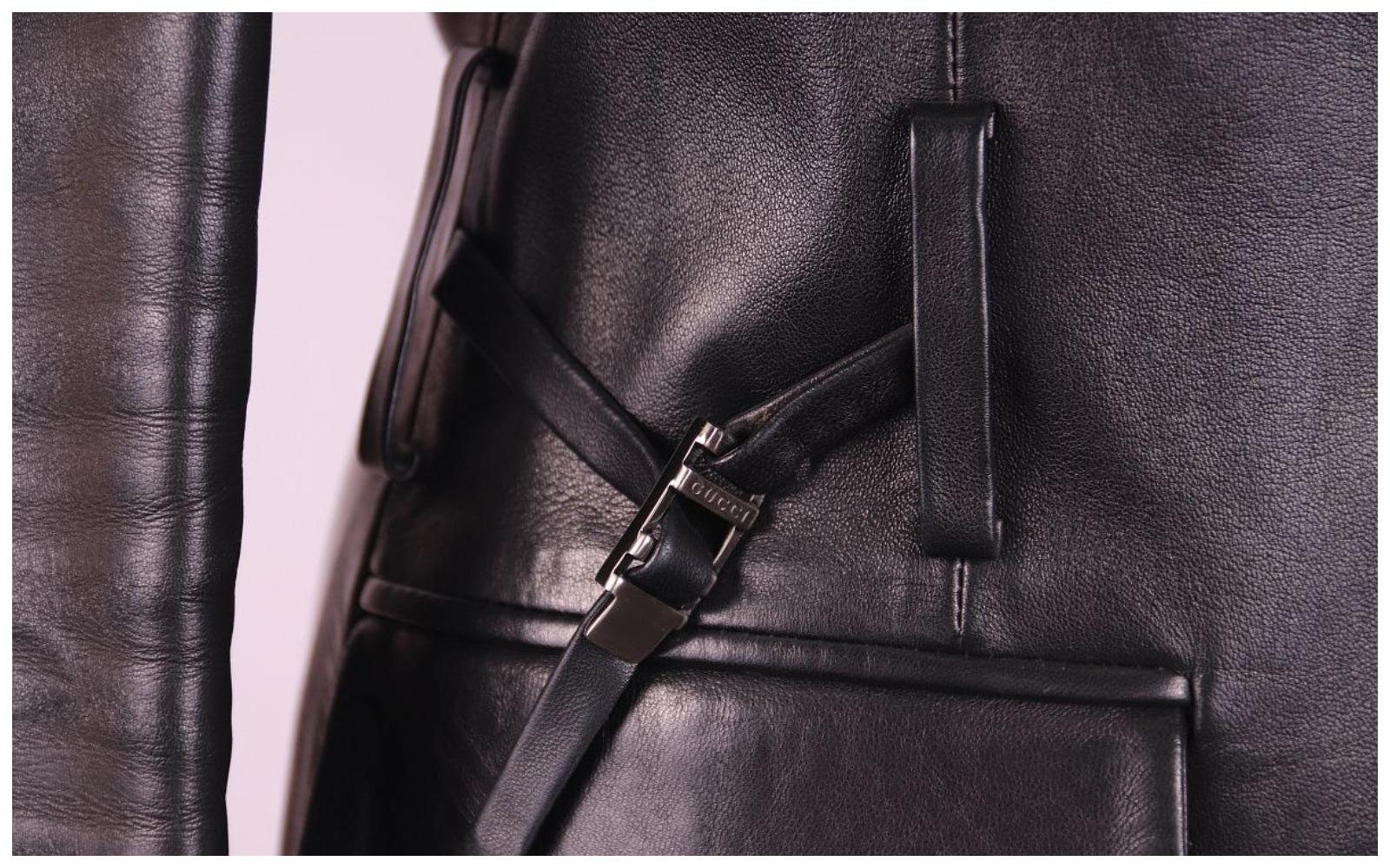 Veste en cuir Gucci Tom Ford 1998 en vente 3