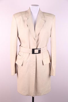 Gucci Tom Ford 1998 Vintage Leather Coat / Italy / Size 42
