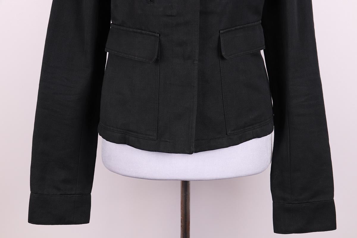 Nero Gucci Tom Ford 1999 Giacca in lino e cotone in vendita