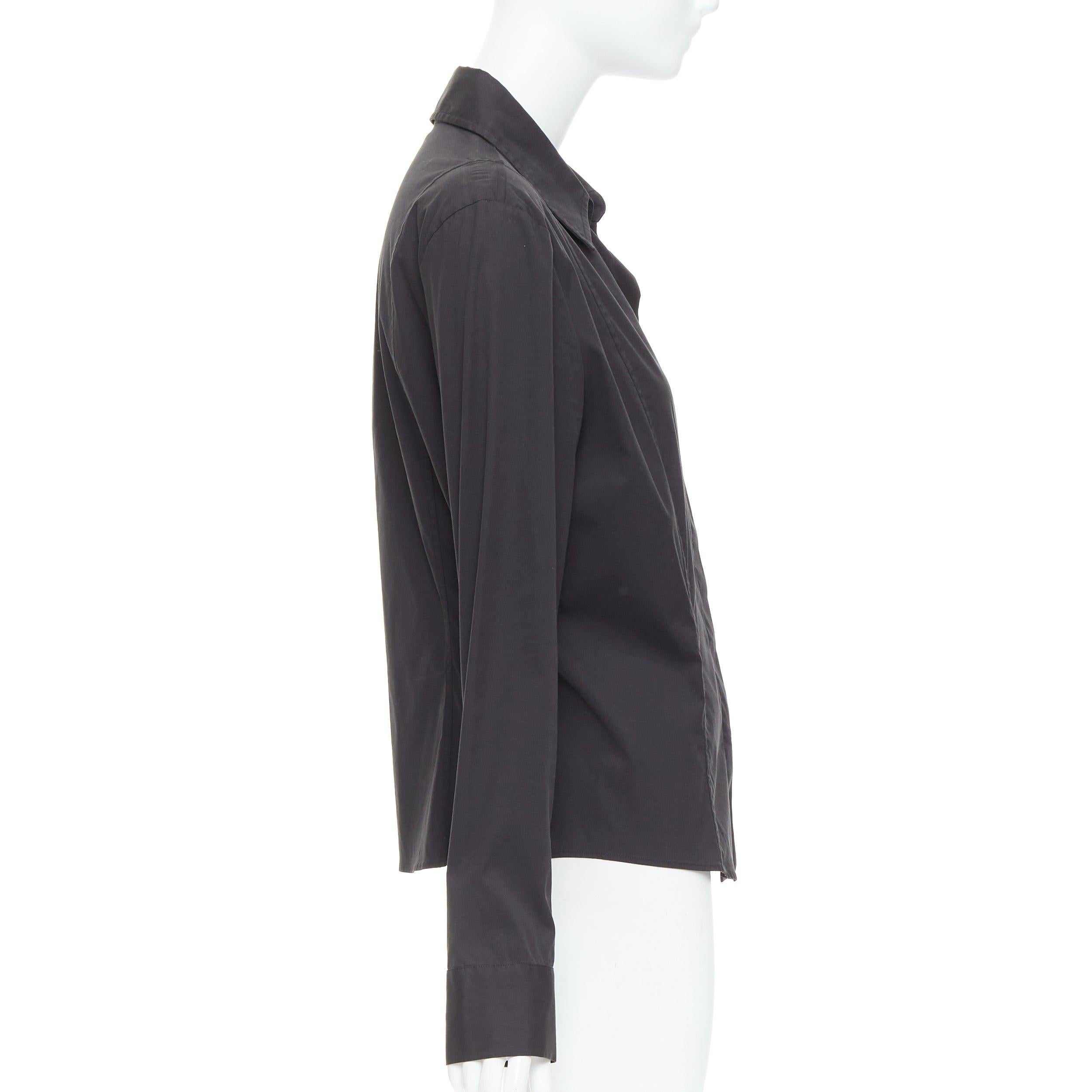 GUCCI Tom Ford 2000 camicia slim fit in misto cotone nero IT46 XL In condizioni buone in vendita a Hong Kong, NT
