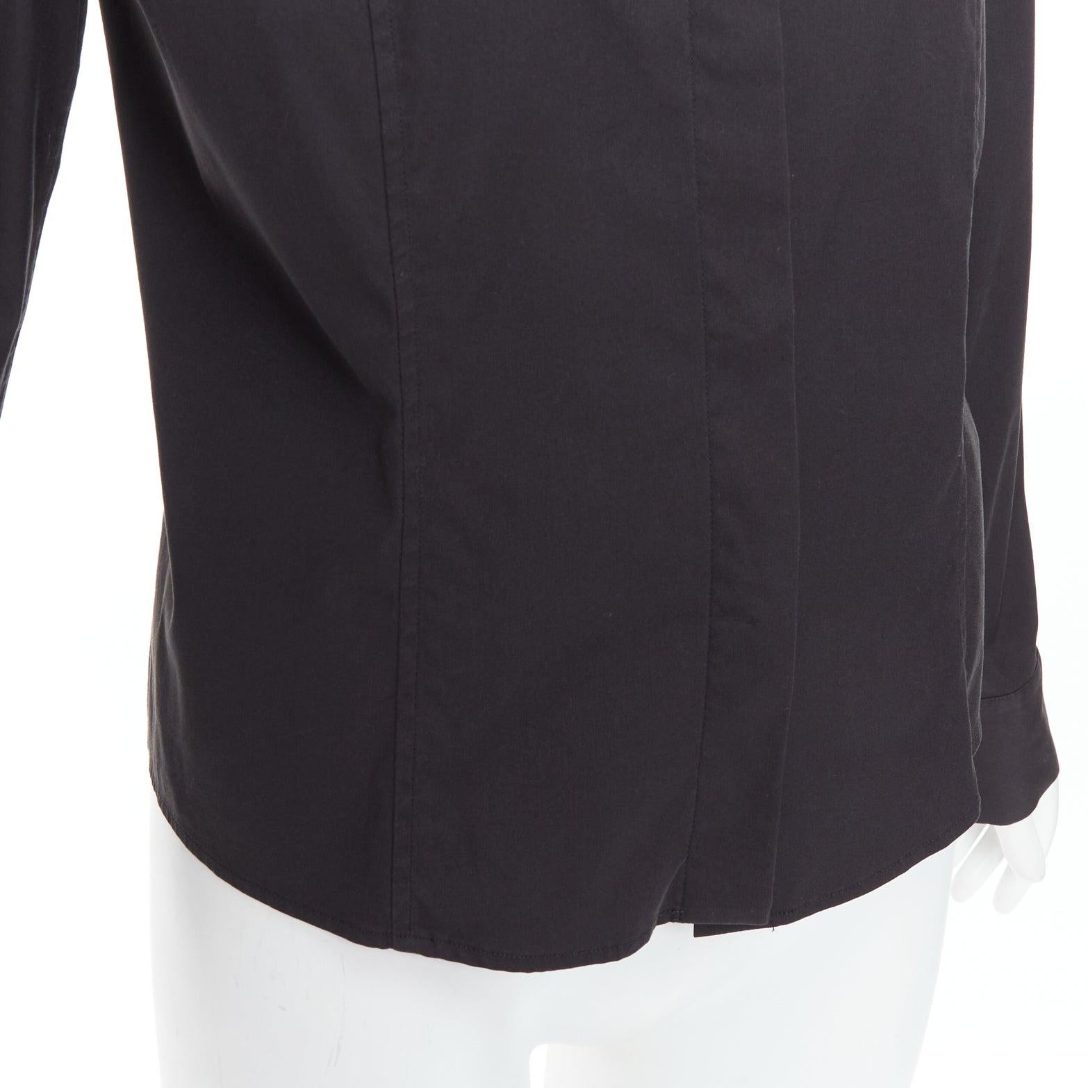 GUCCI Tom Ford 2000 camicia slim fit in misto cotone nero IT46 XL in vendita 2