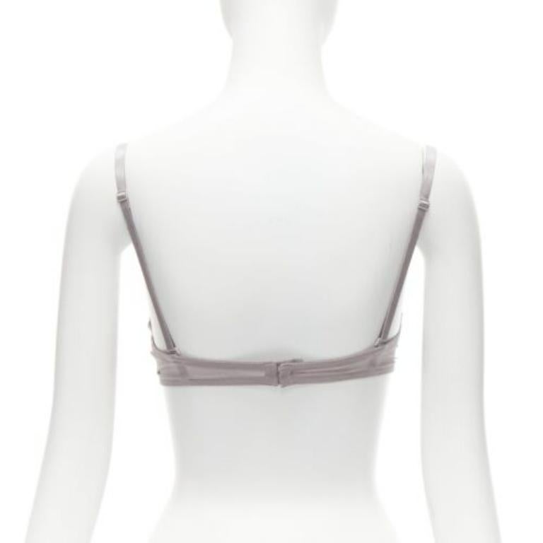 GUCCI Tom Ford 2001 Vintage gris nude mesh 3D cut cup fashion bra M Pour femmes en vente