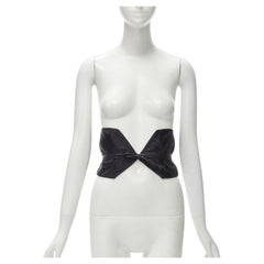 GUCCI TOM FORD Ceinture enveloppante en cuir tressé et jacquard oriental noir, défilé 2002