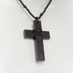 GUCCI TOM FORD 2002 Runway Ebony cross black beaded choker Gothic necklace