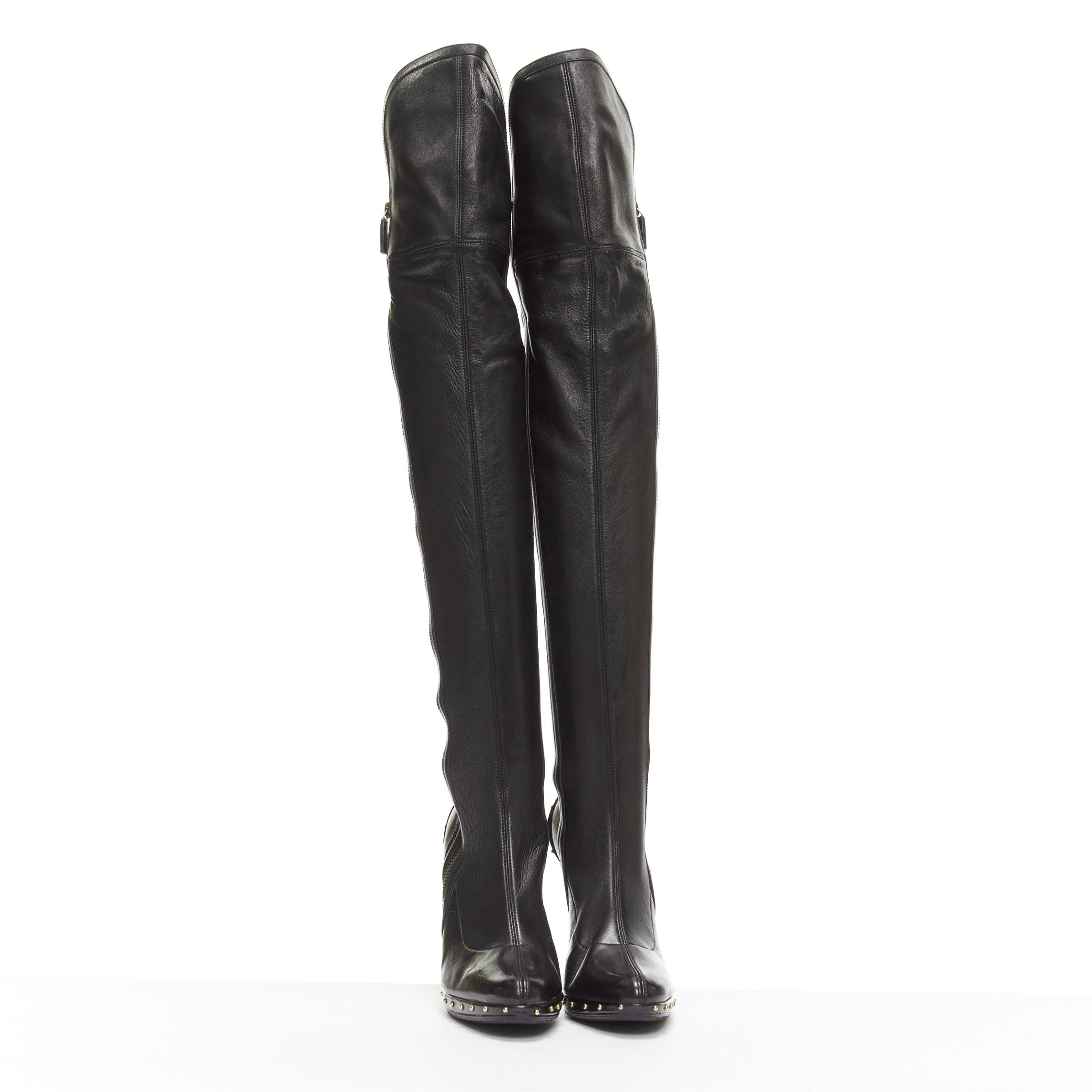 レビュー高評価アイテム特集｜ファッション通販 GUCCI TOM FORD 2003 Runway black leather studded thigh high 靴