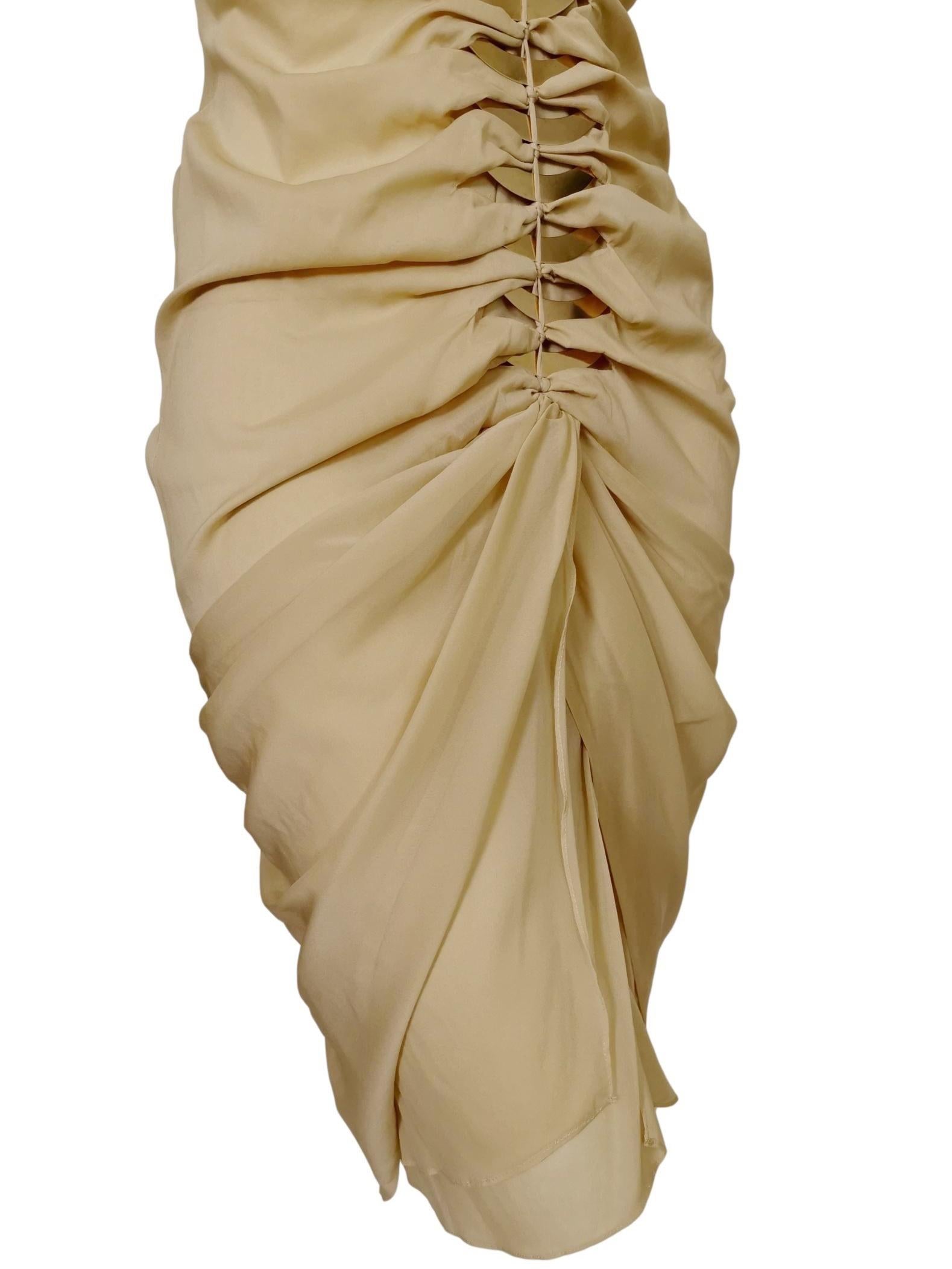 Gucci Tom Ford 2004 Draped Silk Dress 8